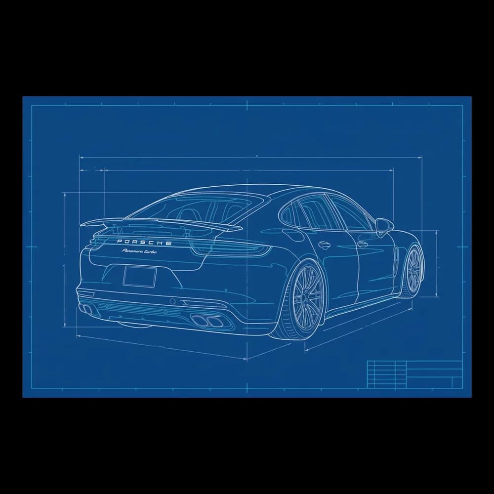 Blueprint car schematic design