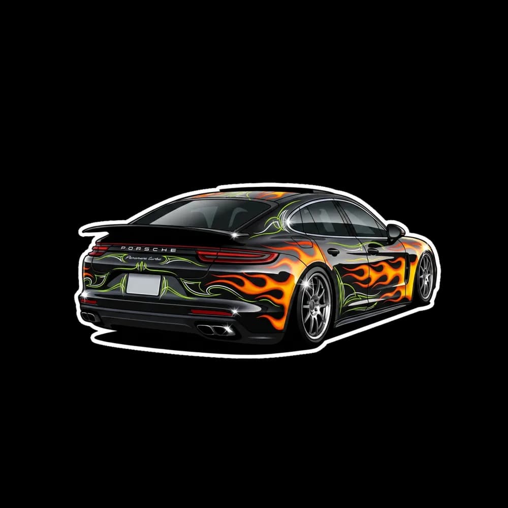 Hot-rod flames car design