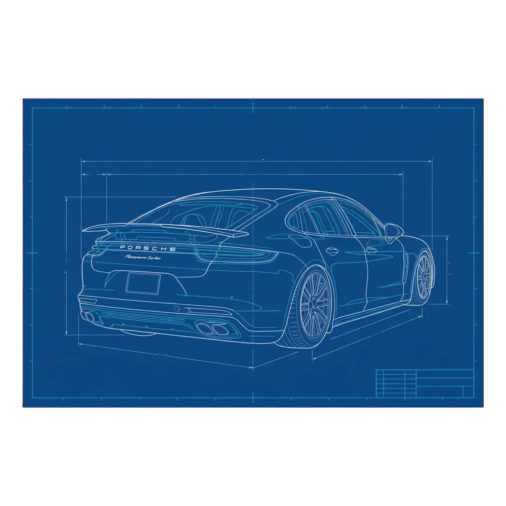 Blueprint car design.